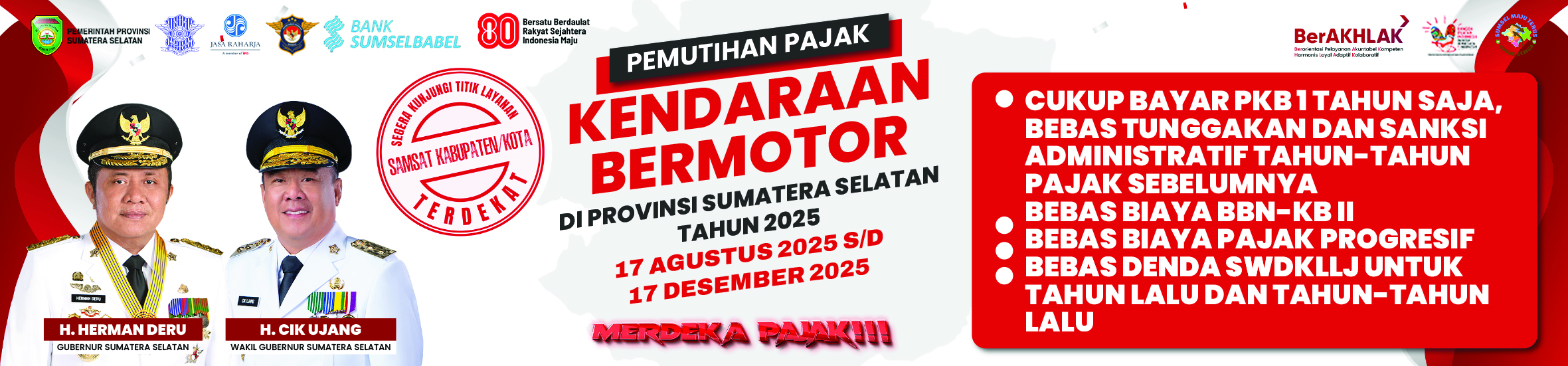 Iklan BANNER SUMSEL HUT RI KE-80