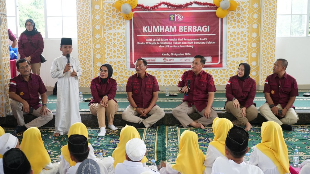  Kumham Berbagi, Kemenkumham sumsel Gelar Bakti Sosial di Panti Asuhan