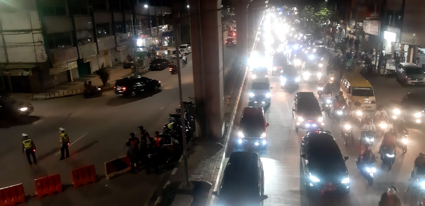 Malam Pergantian Tahun Baru di Palembang, Begini Kondisi Jalan Protokol