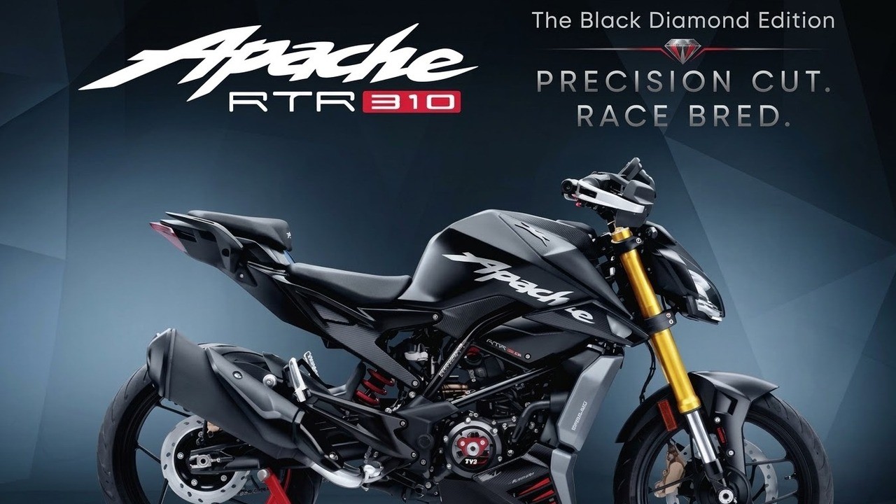 Serba Hitam dan Garang! TVS Apache RTR 310 Black Diamond Punya Cruise Control. 