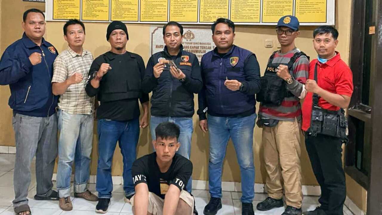 Kedapatan Bawa Senpi Rakitan, Pria Asal Lubai Ditangkap Tim Macan Polsek RKT