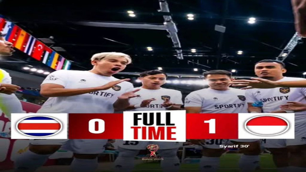 Timnas Indonesia Pimpin Grup E Usai Tundukkan Kosta Rika di Mini Football World Cup 2025