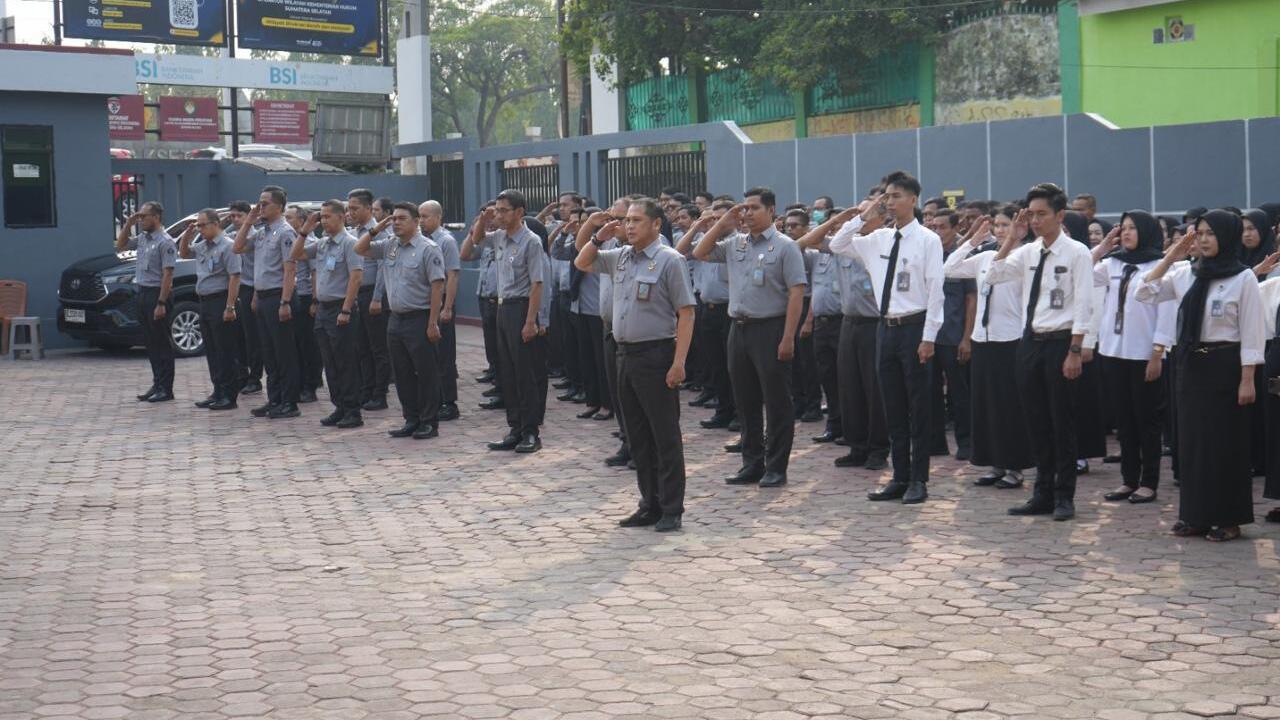 Jajaran Kemenkum Sumsel Teguhkan Integritas dan Kinerja Awali Pekan