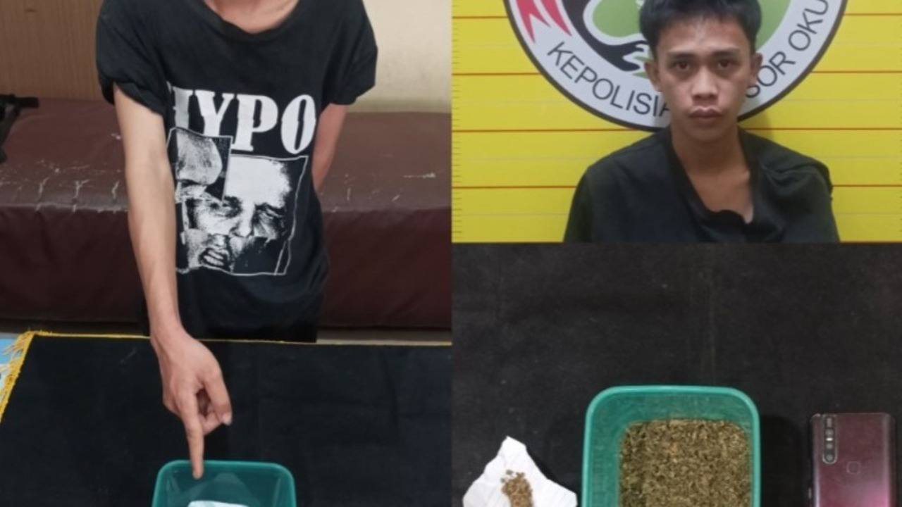 Simpan Ganja di dalam Lemari, Bandar Ganja di OKU Diciduk Polisi