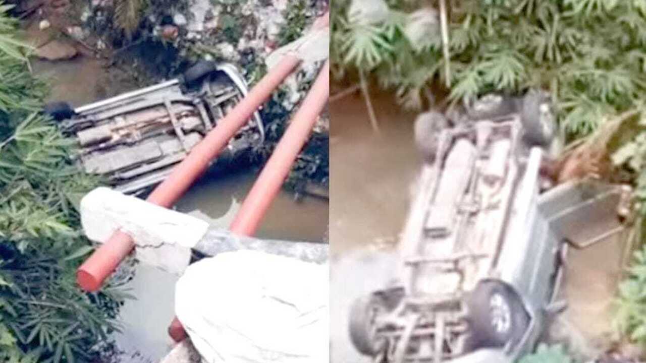 Diduga Ngantuk, Minibus Terjun Bebas Ke Jurang di Desa Sleman OKU