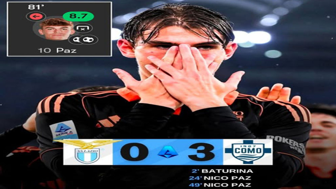 Hasil Lazio vs Como: Como 1907 Menang Telak 3-0 di Kandang Lazio.