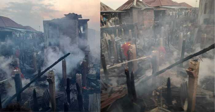 Kebakaran Hebat Terjadi di Pampangan OKI, 8 Unit Rumah Dilahap Si Jago Merah