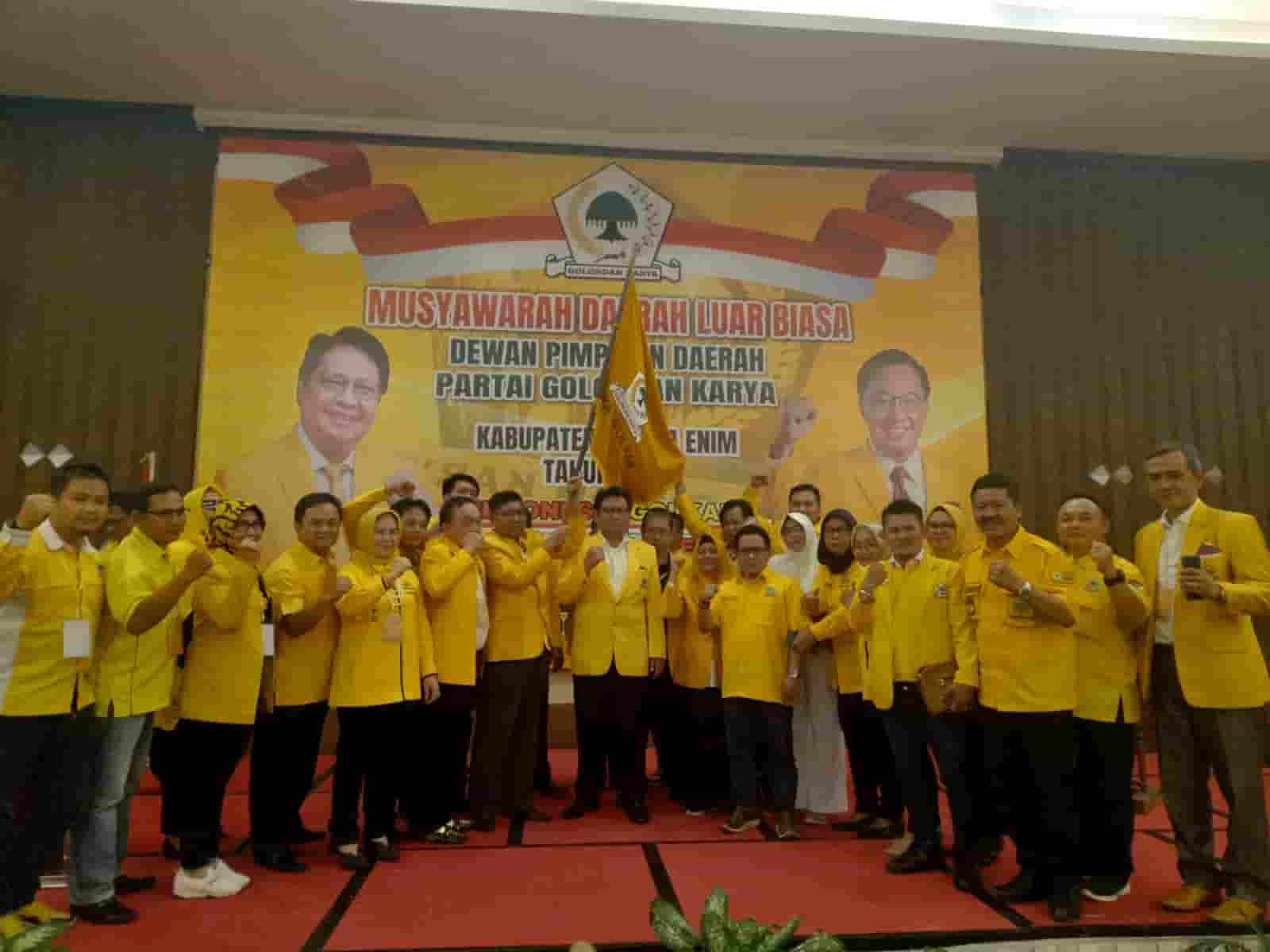 Hadiono Terpilih Aklamasi Nahkodai Golkar Muara Enim