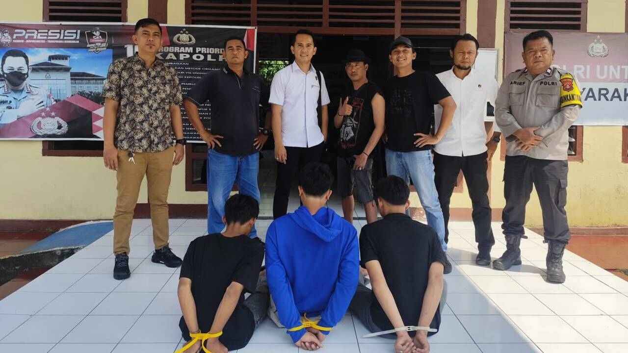 Diduga Kecanduan Narkoba dan Judol, Tiga Pemuda Gelapkan Motor Teman