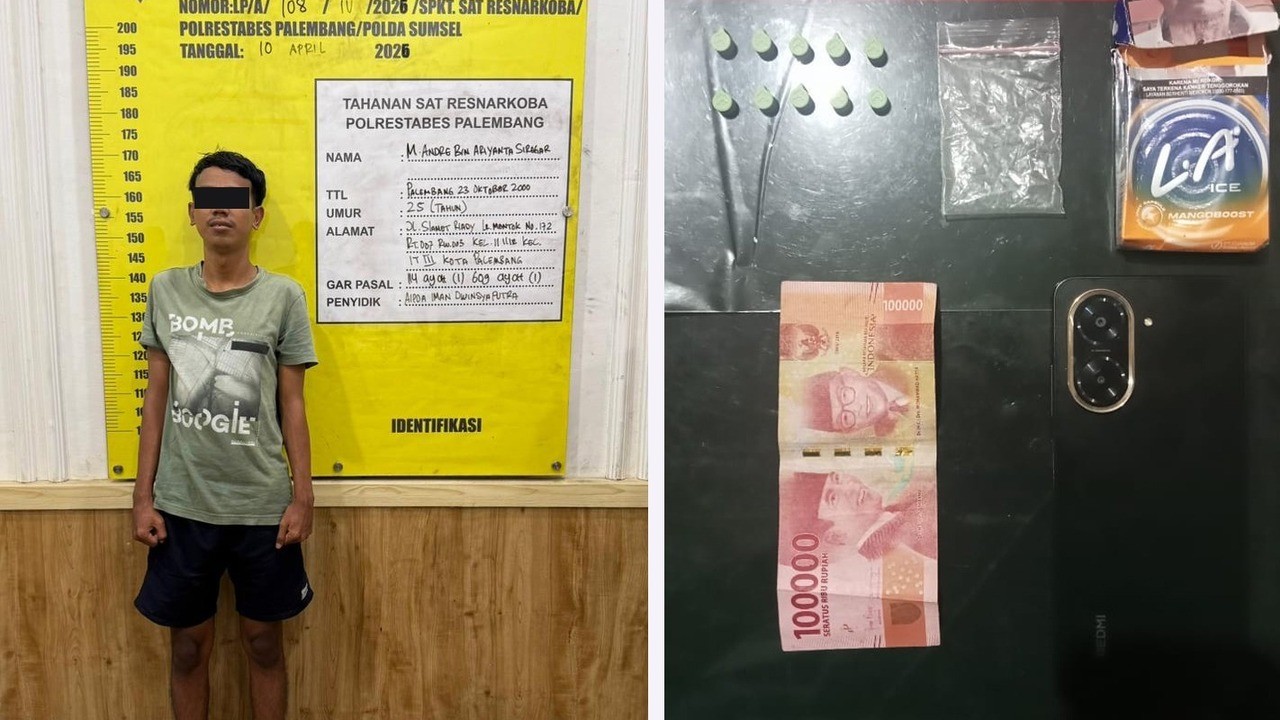 Dari Parkiran Penginapan hingga Kost, Dua Pengecer Ineks Dibekuk di Palembang