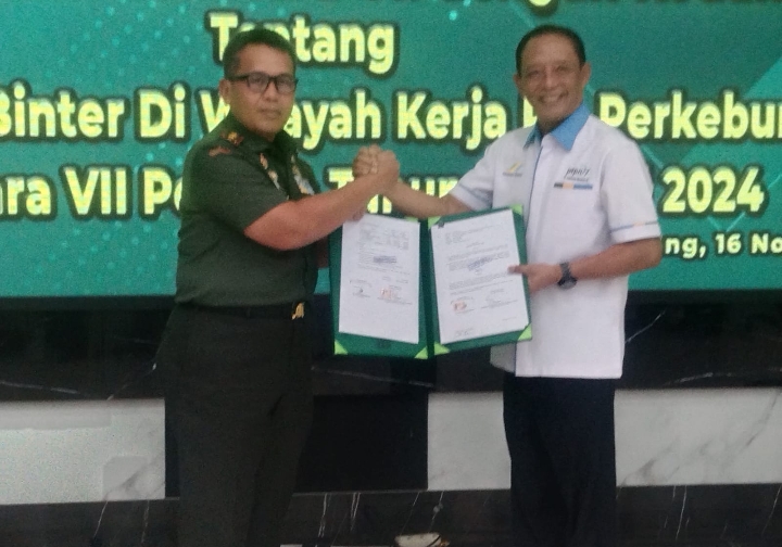  PTPN VII Perkuat Kerjasama Pengamanan Dalam Upaya Optimalisasi Aset Perusahaan dengan Kodam II/SWJ