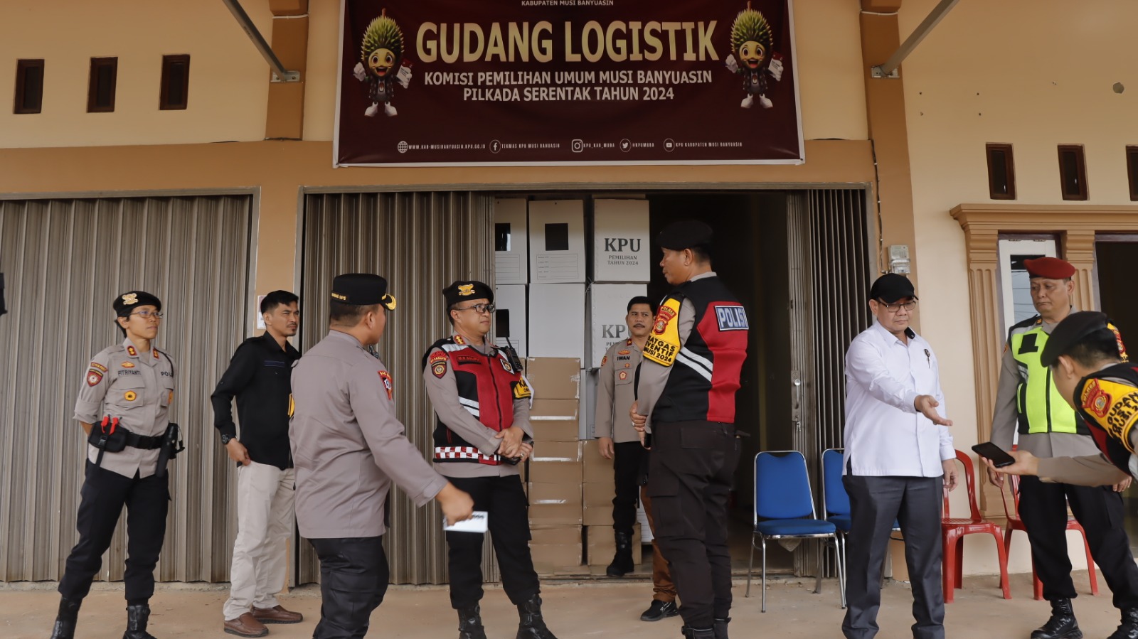 Pastikan Kesiapan Logistik Pilkada Muba Aman, Ini yang dilakukan Dir Sabhara Polda Sumsel