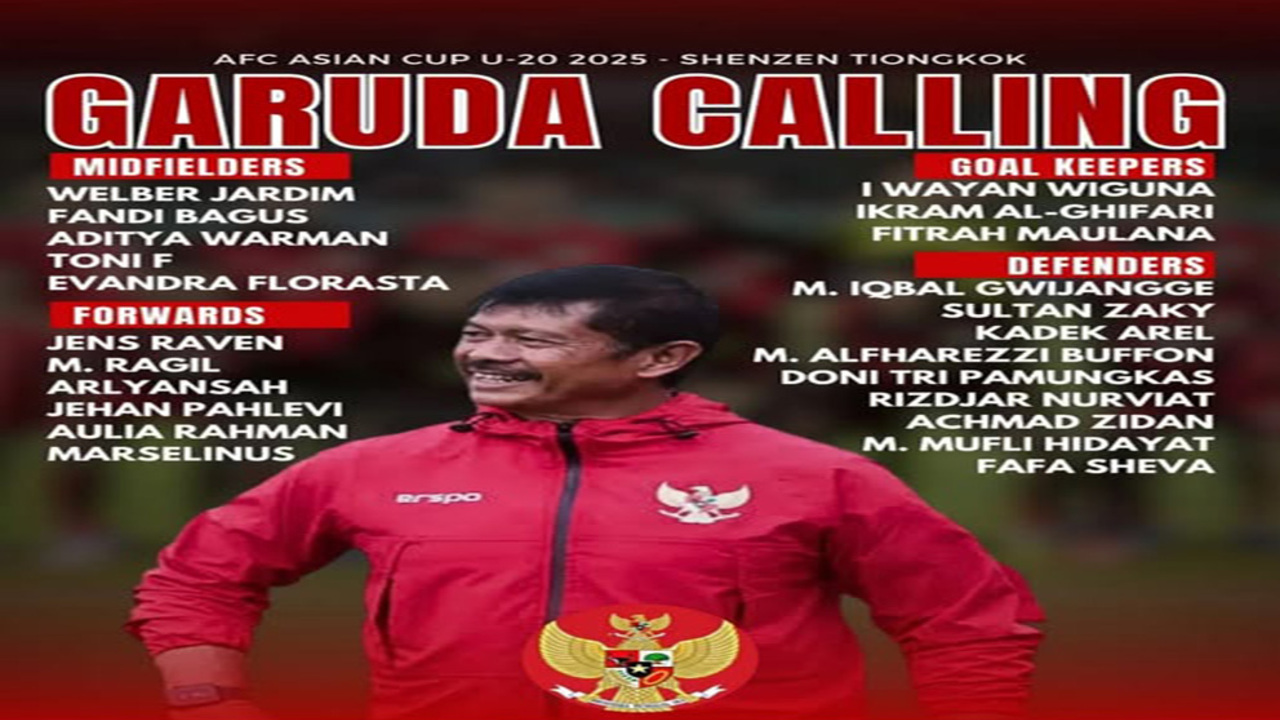 Skuad Timnas Indonesia Piala Asia U-20 2025, 5 Pemain Dicoret Termasuk Bintang Persis Solo.