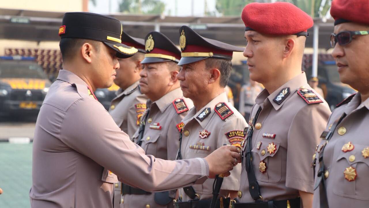 Pimpin Sertijab Sejumlah Perwira, Ini Pesan Kapolres OKU Timur