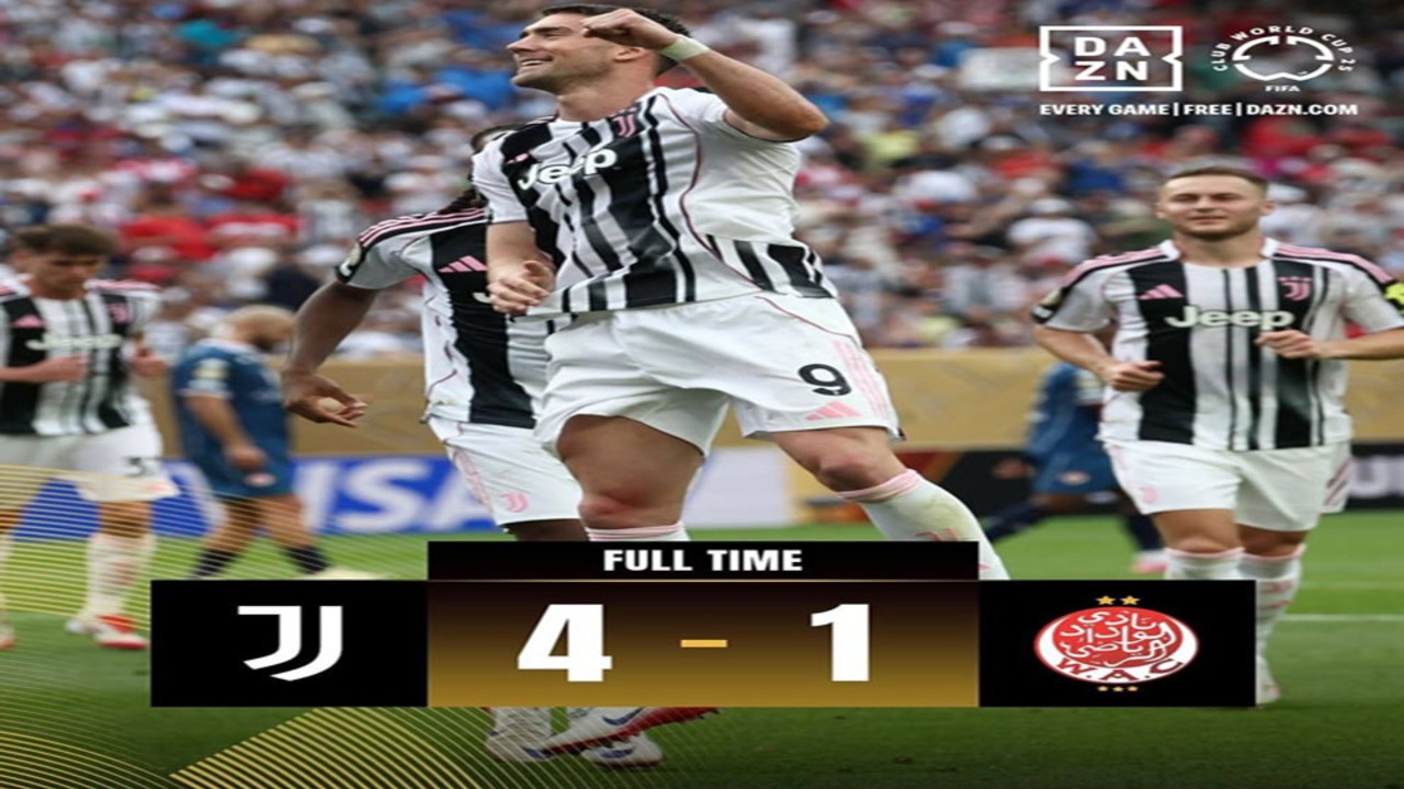 Piala Dunia Antarklub 2025: Juventus Lumat Wydad AC 4-1 Lolos ke Babak Berikutnya