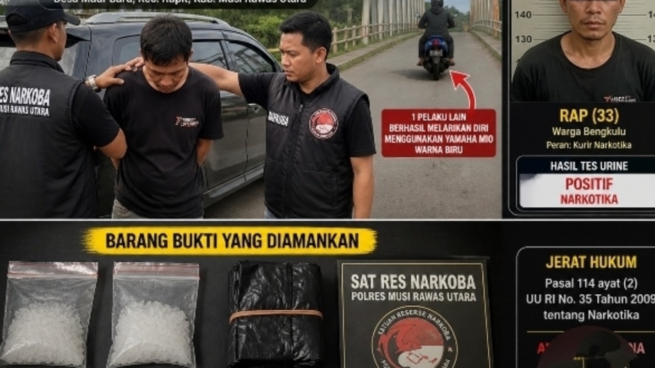 Kurir Sabu 21 Gram Diringkus, Rekannya Berhasil Kabur