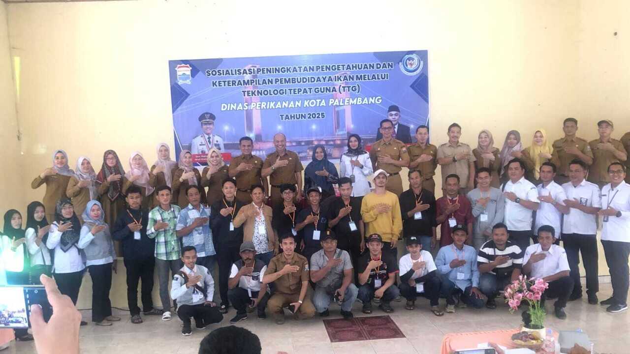 Dinas Perikanan Kota Palembang Gelar Sosialisasi Peningkatan Keterampilan Pembudidaya Ikan
