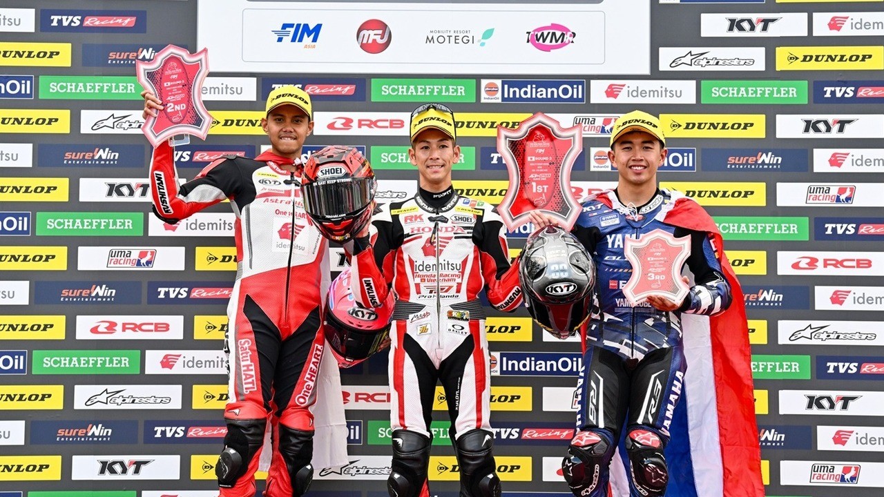 CBR Series Melesat Kencang, AHRT Borong Tiga Podium ARRC Motegi