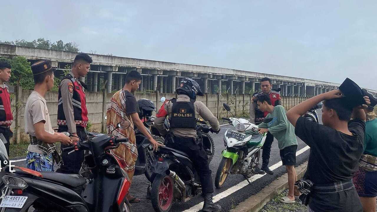 Cegah Balap Liar di Bulan Ramadhan, Sat Samapta Polres Ogan Ilir Amankan Tiga Sepeda Motor