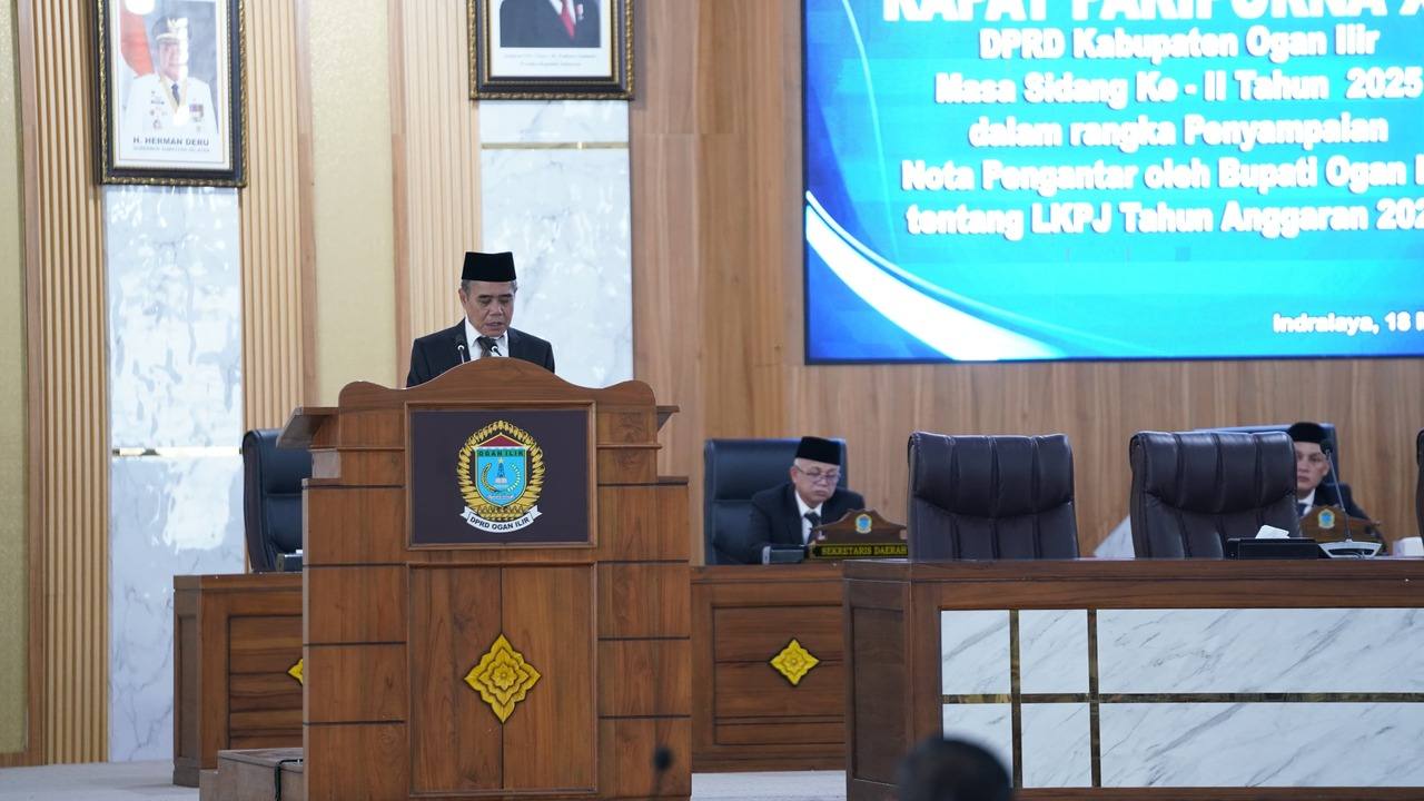 Sidang Paripurna Ke- XII, DPRD Ogan Ilir Dengarkan Penyampaian LKPJ Tahun Anggaran 2024