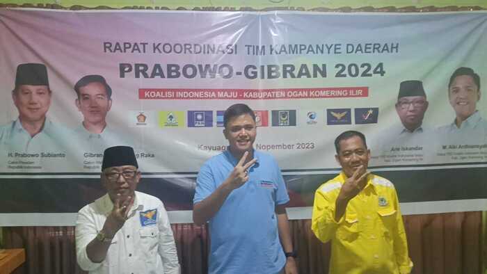 TKD Prabowo-Gibran KIM Kabupaten OKI Optimis Menang Satu Putaran 