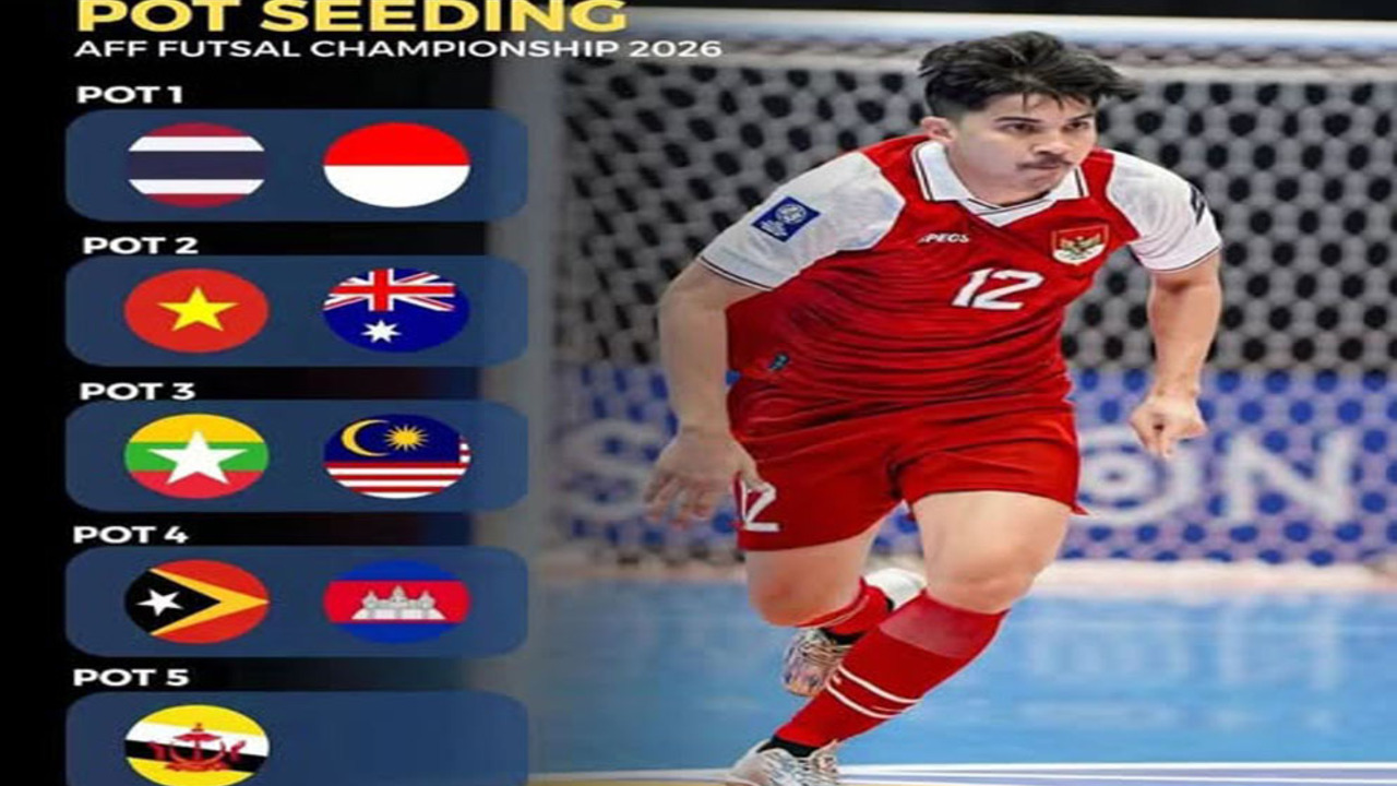 Pot Resmi ASEAN Futsal Championship 2026 Dirilis, Indonesia dan Thailand Jadi Unggulan.