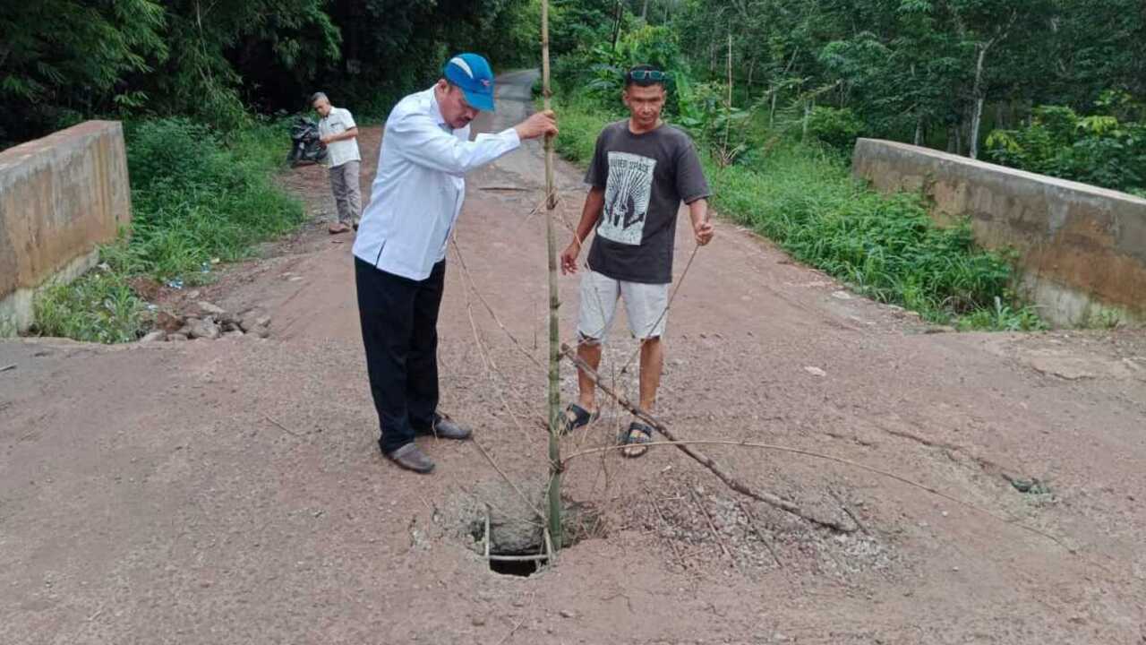 Sempat Bikin Heboh Karena Ambruk, Jembatan di Payaraman Ogan Ilir Ini Kini Jebol