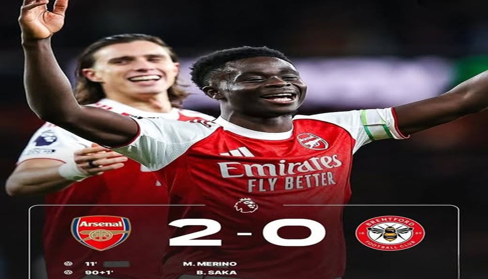Hasil Liga Premier Inggris: Arsenal Kalahkan Brentford 2-0, Mantap di Puncak Klasemen.