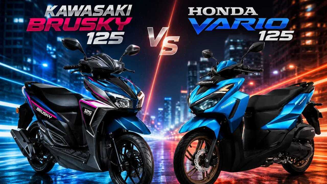Adu Otot Kawasaki Brusky 125 vs Honda Vario 125, Mana yang Lebih Worth It? 