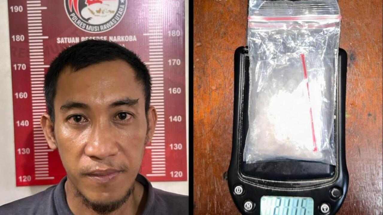 Polres Muratara Tangkap Kurir Sabu 21 Gram di Jembatan Desa Maur Baru