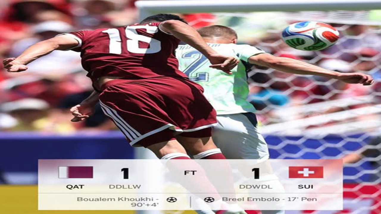 Hasil Grup B Piala Dunia 2026: Qatar Paksa Swiss Imbang 1-1 di Injury Time.