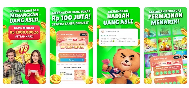 Cobain Yok Game Penghasil Uang Berhadiah Voucher E-Money dan Pulsa Gratis 