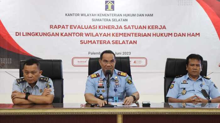 Kemenkumham Sumsel Evaluasi Capaian Kinerja Satuan Kerja Semester I 2023