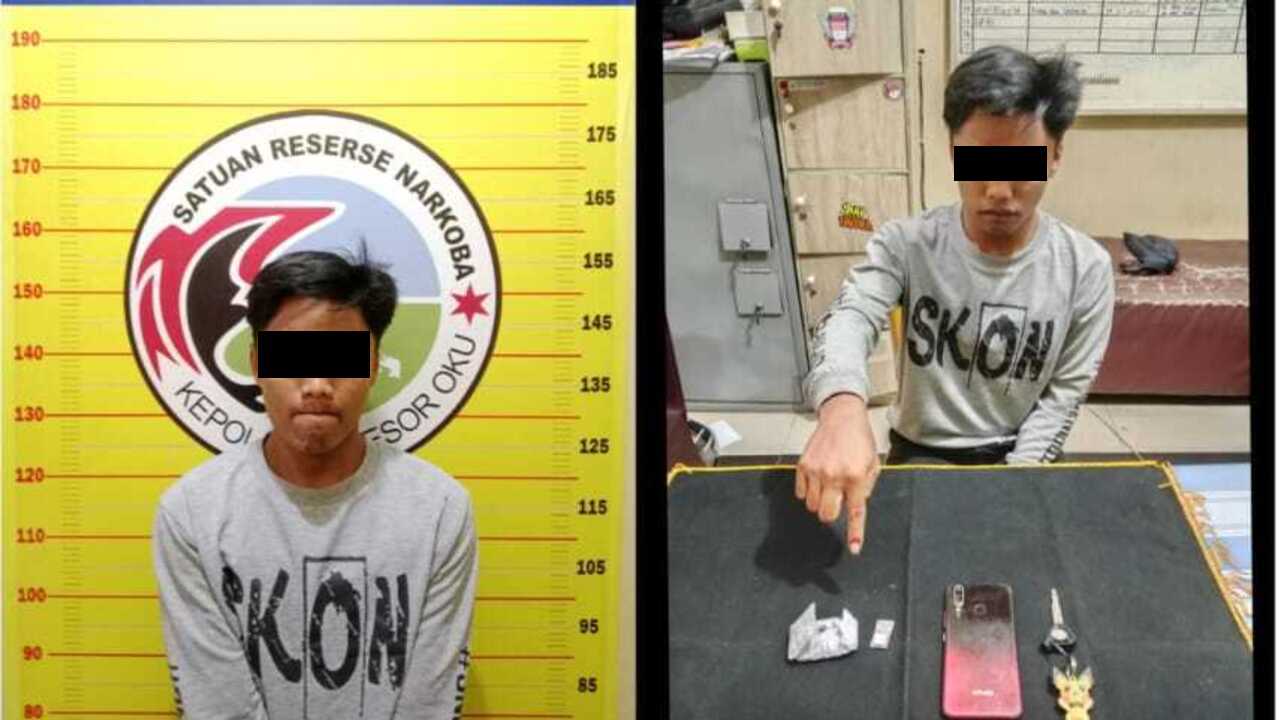Membawa Sabu dan Ganja Sekaligus, Pengedar di Baturaja Timur OKU Dibekuk