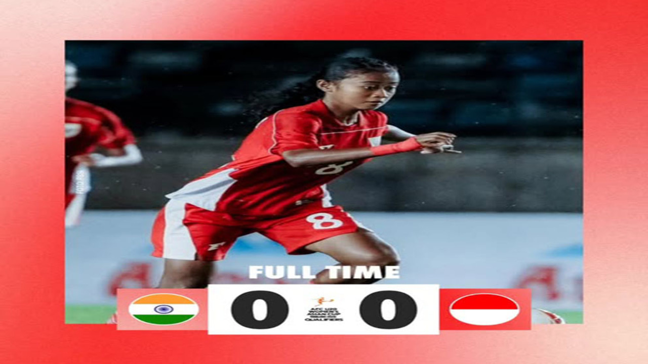 Timnas Putri Indonesia U-20 Tahan Imbang India