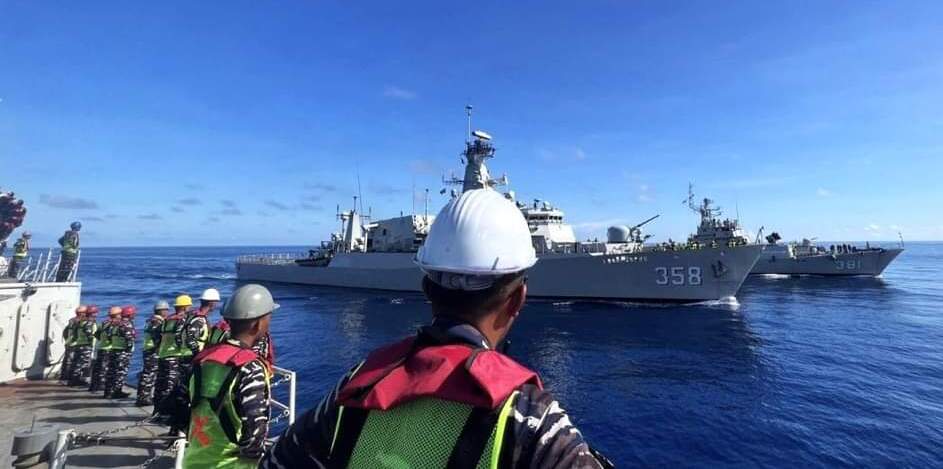 Tiga Kapal Perang dari Komando Armada I TNI-AL Lakukan Latihan Siaga Tempur  di Laut Natuna Utara