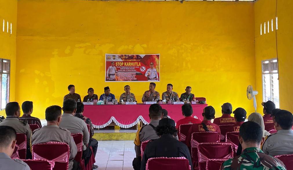 Koordinasi Pencegahan Karhutla, Kapolres Banyuasin Turun Langsung ke Kecamatan Muara Padang