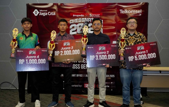 Diikuti Ribuan Peserta dari Seluruh Indonesia, Telkomsel melalui Ilmupedia Umumkan Pemenang Chessnation 2025