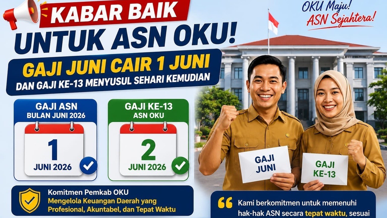 Awal Bulan Ini Gaji Ke-13 ASN OKU Mulai Dicairkan