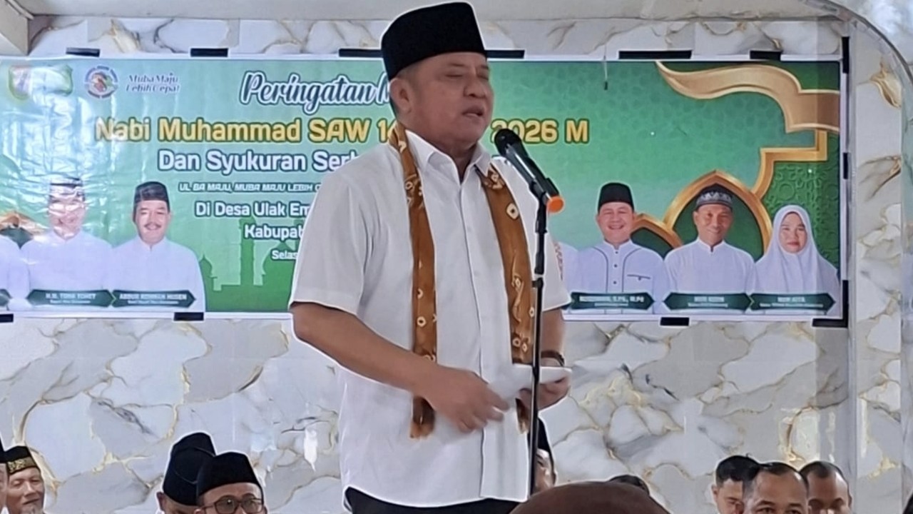 Dihadiri Herman Deru dan Toha Tohet, Maulid Nabi di Ulak Embacang Berlangsung Kondusif 