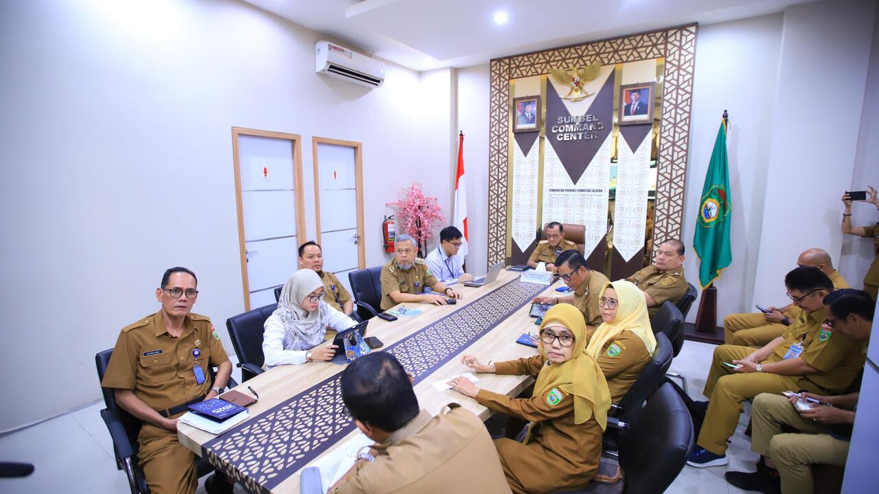 Sekda Sumsel Edward Candra Ikuti Rakornas Pengendalian Inflasi dan Kesiapsiagaan Idul Fitri 1447 H