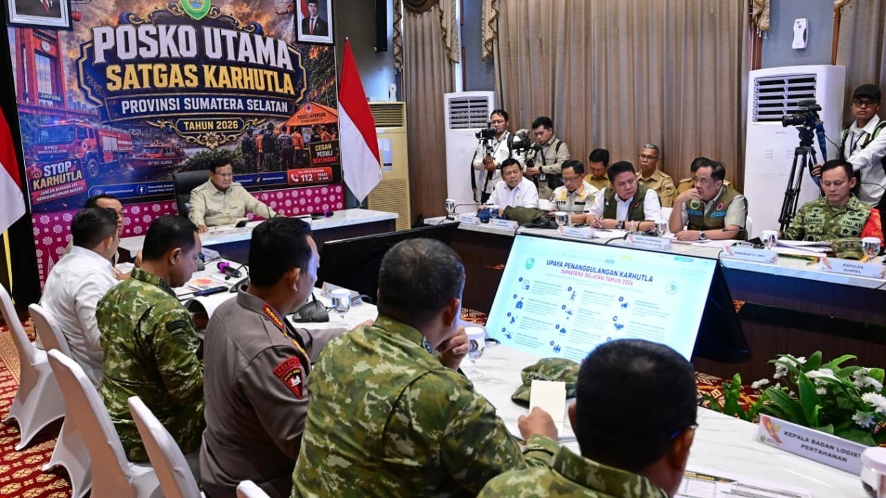 Presiden RI Pimpin Ratas Penanganan Karhutla, Kapolda Sumsel Hadir di Palembang