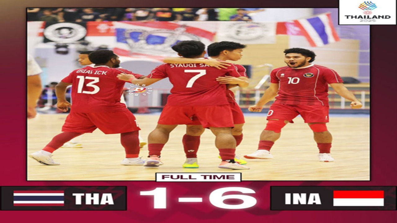 SEA Games 2025: Futsal Indonesia Raih Emas SEA Games 2025, Bungkam Thailand 6-1.