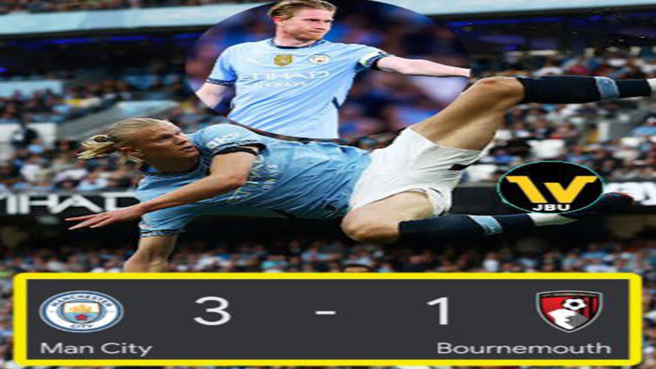 Manchester City Naik ke Peringkat 3, Bungkam Bournemouth 3-1