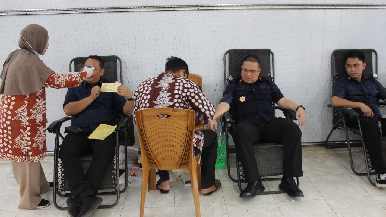 Lapas Muara Enim Gelar Baksos Donor Darah 