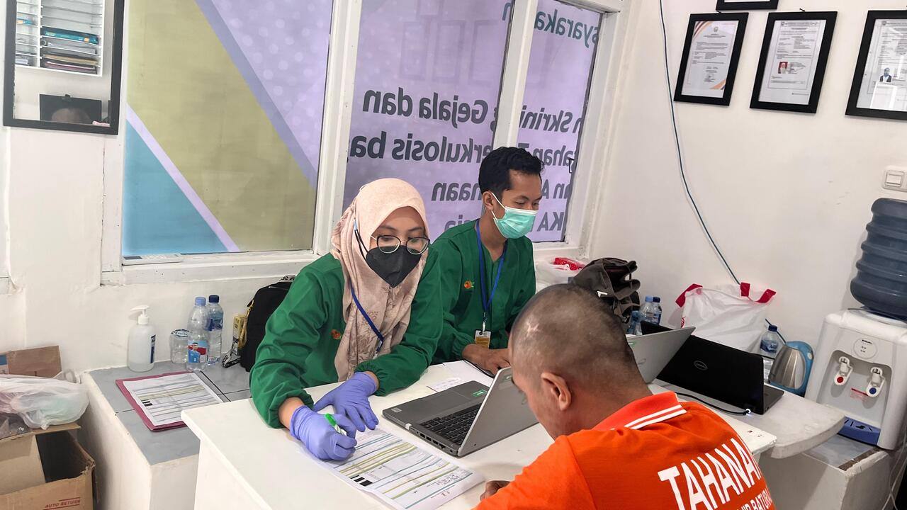 Rutan Baturaja Gelar Pemeriksaan TBC Bagi Warga Binaan