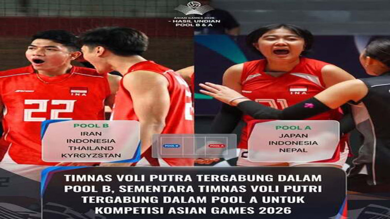 Hasil Drawing Voli Asian Games 2026: Timnas Indonesia Masuk Grup Neraka.