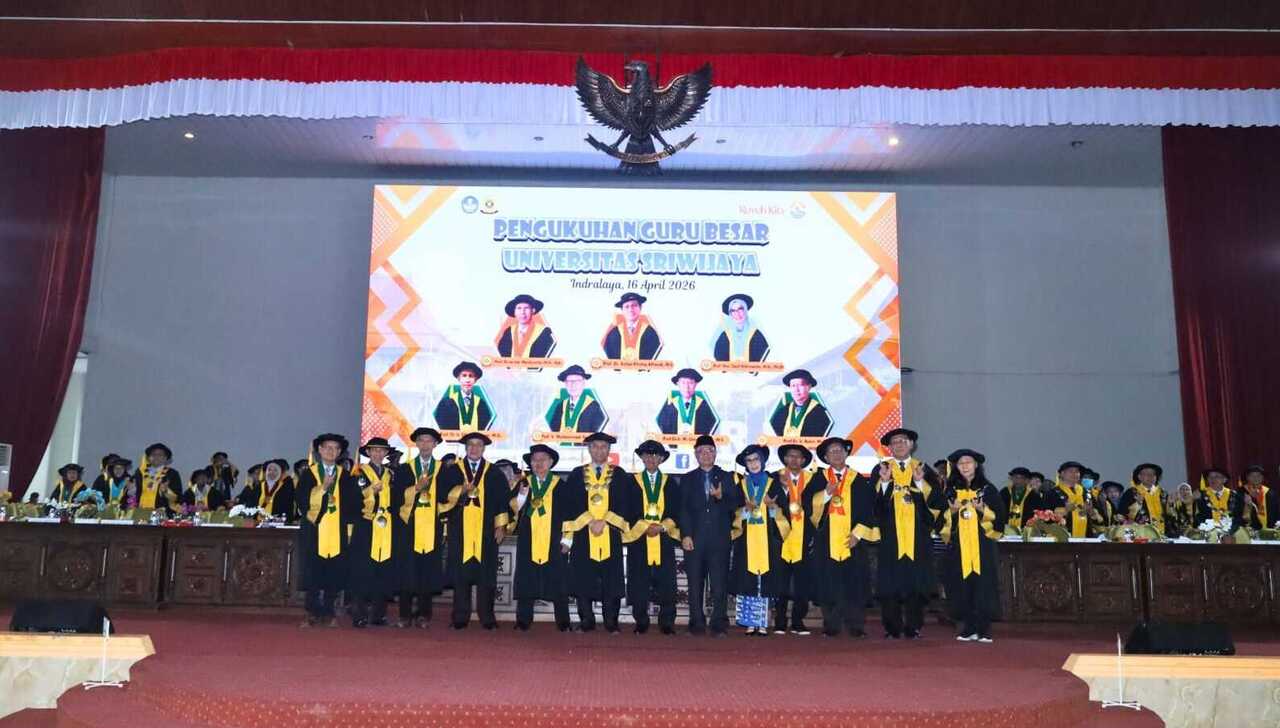 UNSRI Kukuhkan 7 Guru Besar Baru, Perkuat Kiprah Akademik dan Riset Nasional