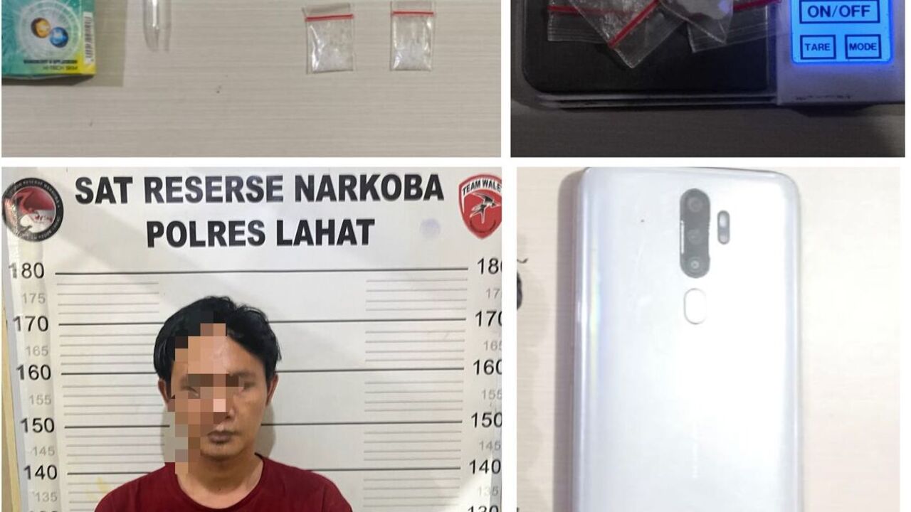 Satres Narkoba Polres Lahat Berhasil Ringkus Pengedar Sabu di Desa Tanjung Payang