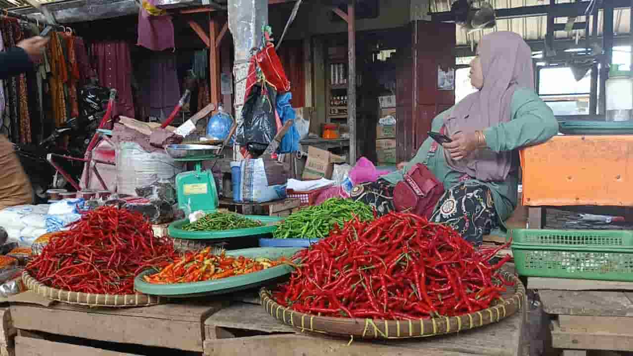 Januari 2023, Harga Cabai di Pasar Tradisional Kayuagung Melambung Tinggi